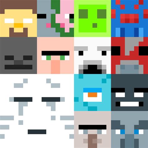 Pixilart Even More Minecraft Faces By Squidyspecs