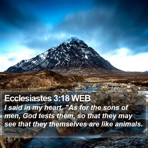 Ecclesiastes 3 18 WEB I Said In My Heart As For The Sons Of Men God