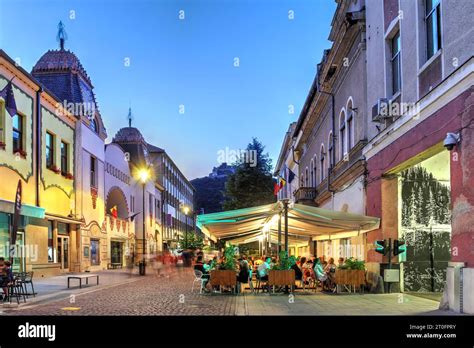 Night Scene In Deva Hunedoara County Romania Along The 1st December