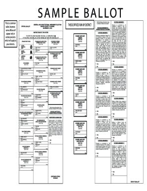 Fillable Online Marion County Sample Ballot Indiana Ballotpedia Fax