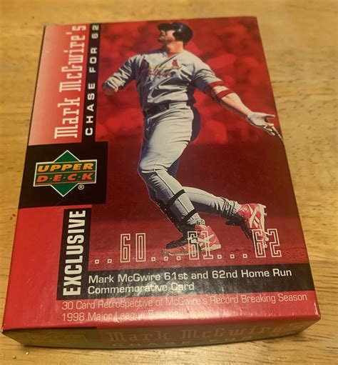 Upper Deck 1998 Mark Mcgwire Chase For 62 Box Set Of Cards Etsy