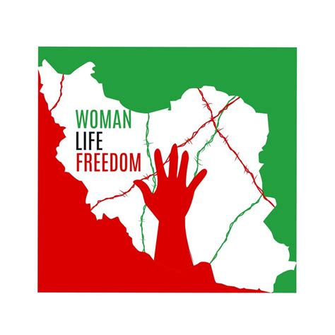 Illustration Vector Of Woman Life Freedom Iran Demonstration Perfect