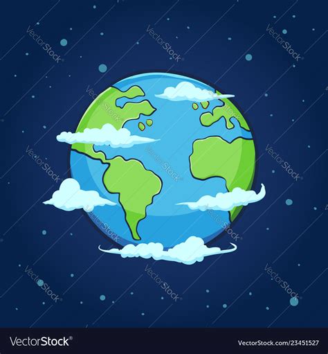 Planet Earth Hand Drawing Royalty Free Vector Image