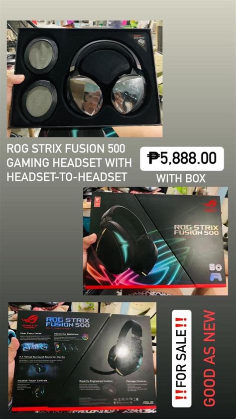 Rog Strix Fusion 500 Gaming Headset With Headset To Headset Rgb Light