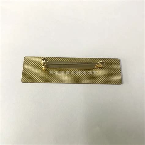 Customized Blank Gold Rectangle Name Badge Buy Name Badge With Safe