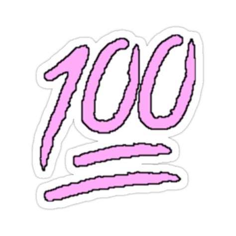 "Pink 100 Emoji" Stickers by zachwhitworth | Redbubble