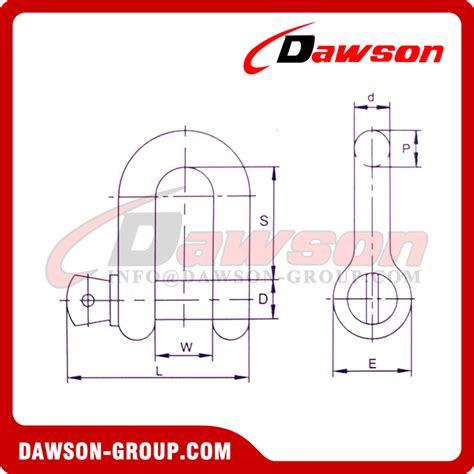 Dawson Orangepin Grade T Dg A Forged Alloy Steel Dee Shackle With