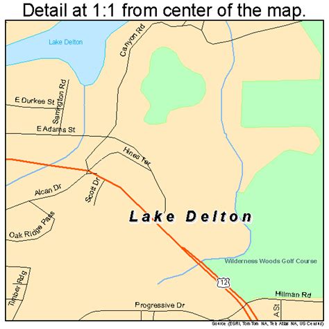 Lake Delton Wisconsin Street Map 5541300