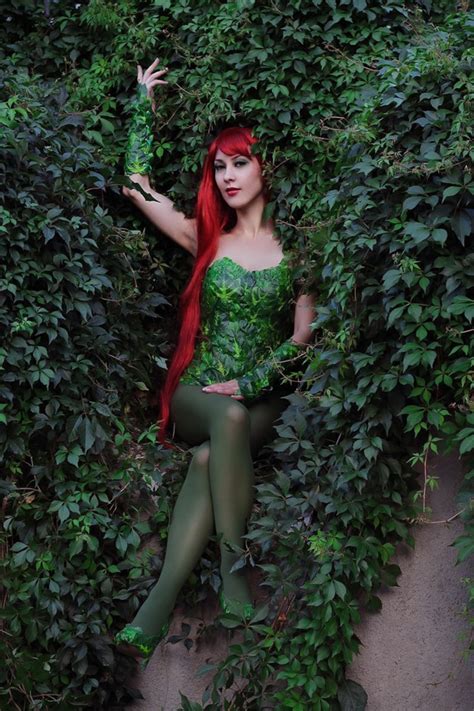 Poison Ivy Cosplay Costume Dc Comics Poison Ivy Green Etsy