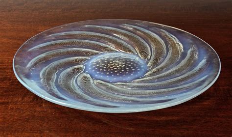 Lot A Rene Lalique Opalescent Poissons Dish With Spiralled Fish