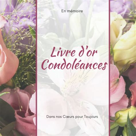 Buy Livre d or Condoléances Dans nos coeur Pour toujours Livre de