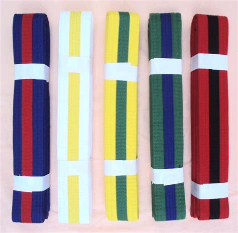 Striped Belts - www.Taekwondo-Supplies.com