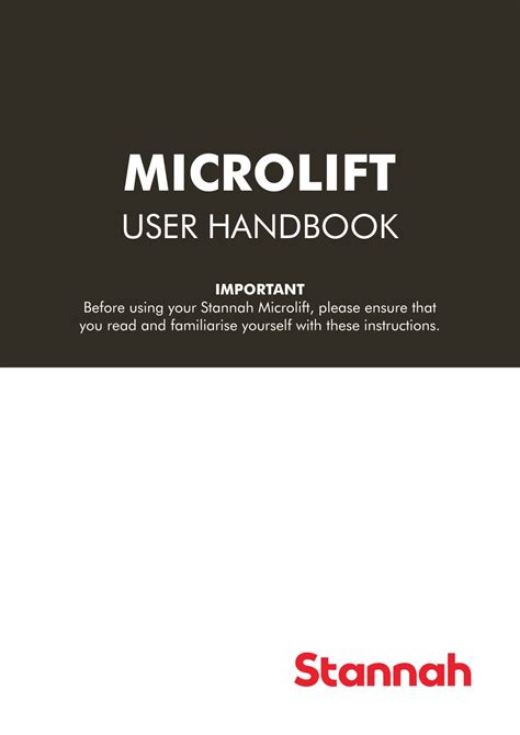 STANNAH MICROLIFT USER HANDBOOK MANUAL Pdf Download | ManualsLib