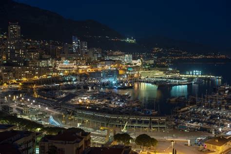 Monaco by night stock photo. Image of outdoors, leading - 143786404