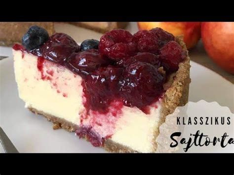 Klasszikus Sajttorta BebePiskóta YouTube in 2020 Food