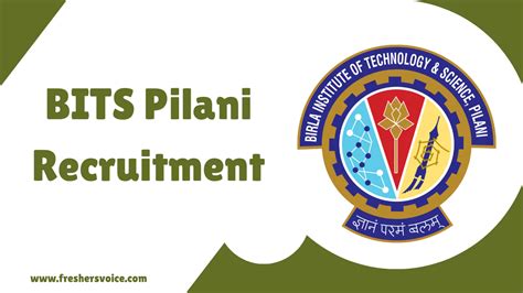 BITS Pilani Recruitment 2024 JRF SRF