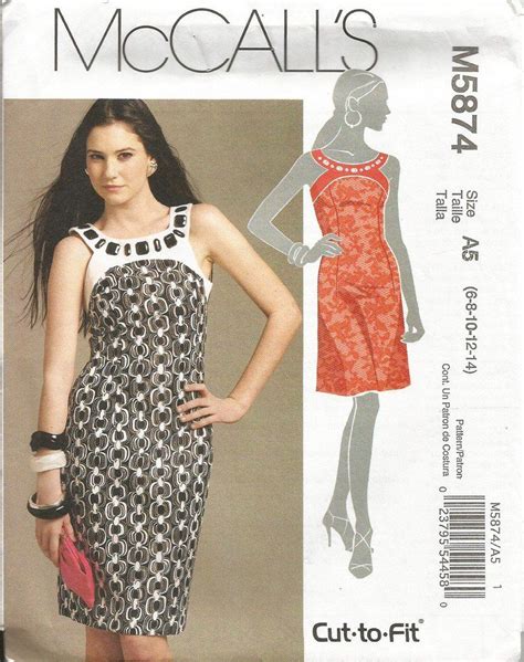 Mccallssewingpatternm5874misseslineddresssize68101214uncut Summer Dress Patterns