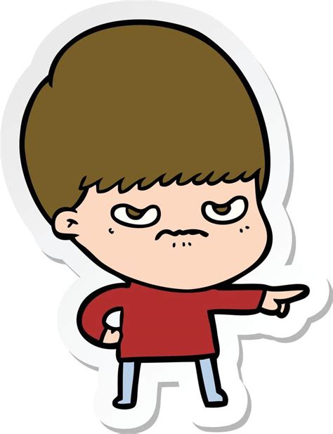 sticker of a cartoon boy 10237824 Vector Art at Vecteezy