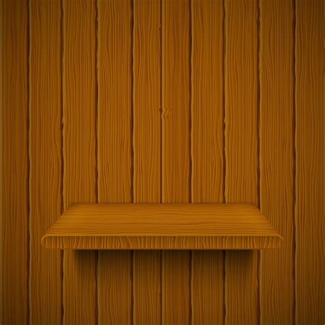 Premium Vector Wooden Texture With Shelf