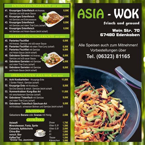 Menu At Asia Imbiss Asia Wok Restaurant Edenkoben