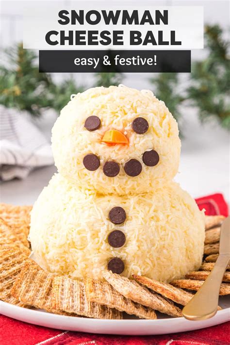 Easy Snowman Cheese Ball