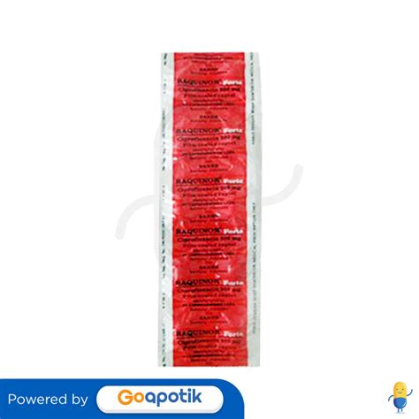 BAQUINOR FORTE 500 MG STRIP 10 KAPLET - Kegunaan, Efek Samping, Dosis ...