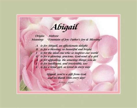 Abigail Girl S Name Meaning Origin And Popularity Lindseyboo