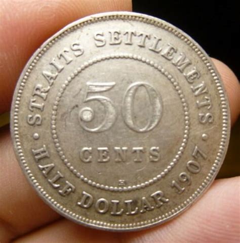 STRAITS SETTLEMENTS 1907 H KING EDWARD VII 50 CENTS EBay