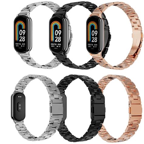 Xiaomi Mi I In Paslanmaz Elik Bilek Band Band 8 NFC Metal Kay Bant