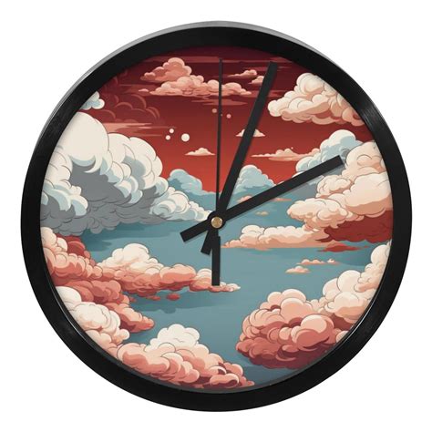 Cloud Inch Round Digital Wall Clock Silent Non Ticking Battery