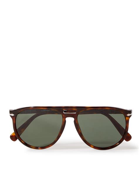 Persol Aviator Style Acetate Sunglasses Tortoiseshell Editorialist