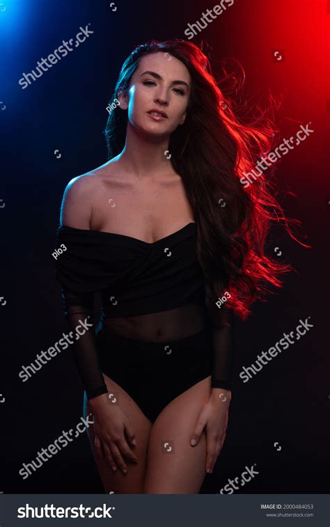 Sensual Brunette Woman Portrait Wearing Black Stock Photo 2000484053 Shutterstock