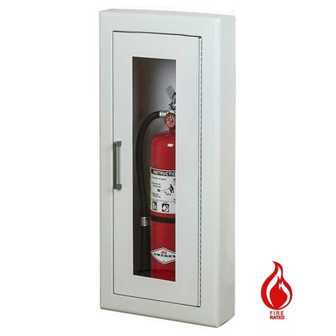 Semi Recessed Fire Rated Extinguisher Cabinet Larsen Architectural Series