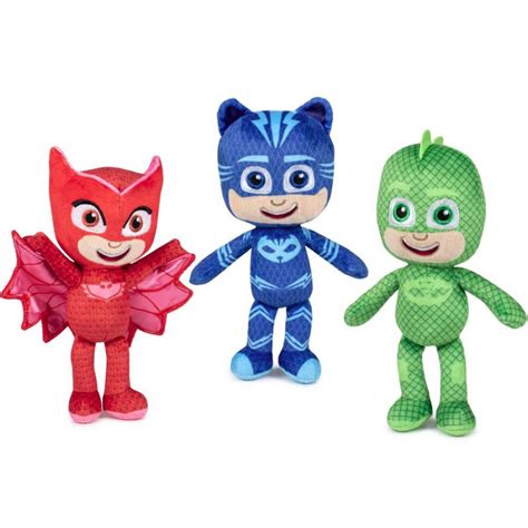 Set Completo Peluche Cm Personaggi Super Pigiamini Pj Masks