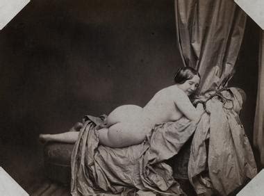 Auguste Belloc Academic Nude Reclining On A Sofa 1855 MutualArt