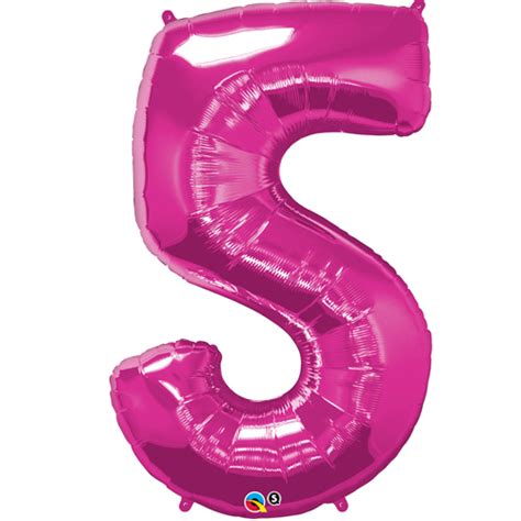 Pink #5 Foil number shape Helium Filled Balloon – London Helium Balloons