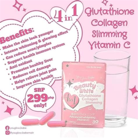 glow babe beauty white    glutathione capsule  intense whiten
