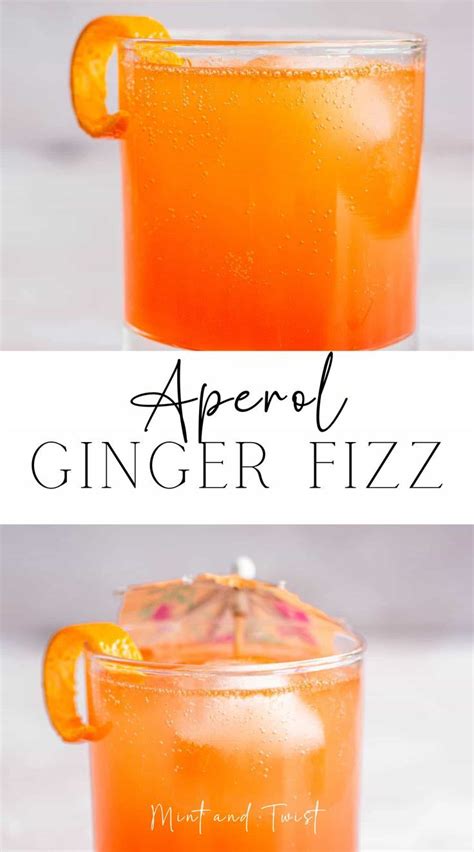 Summer Aperol Cocktail Aperol Ginger Beer Fizz In Ginger Beer