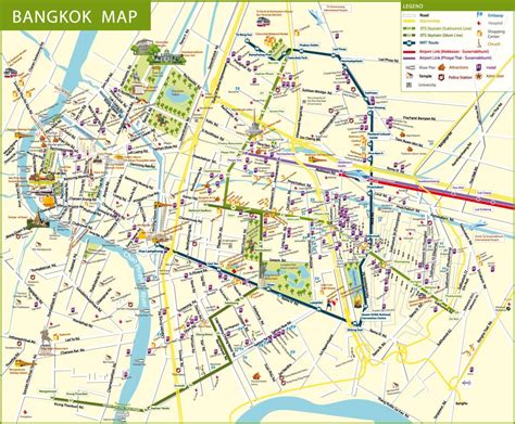 Bangkok street map - Map of bangkok street (Thailand)