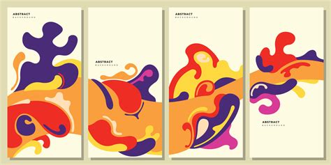 Colorful abstract art poster design template copy space set 21621842 Vector Art at Vecteezy