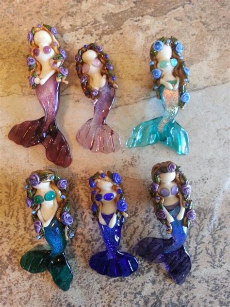 Mermaid Lampwork Beads By Elaine Green Lampwork Beads Lampwork Bead Jewelry Lampwork Earring