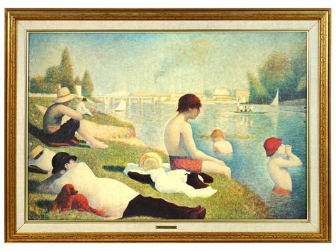 Lot After Seurat Bathers At Asnieres Oil Painting