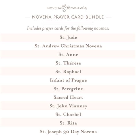 Novena Prayer Card Bundle – Novena Cards