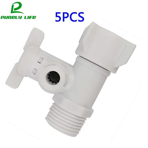 5pcs Water Purifier Plastic Three Connection Water Intake Tee Fitting Three Way Piece 1 2 To 1 4