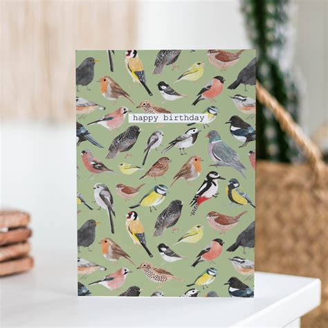 Happy Birthday Bird Card Nature Birthday Card Bird Birthday