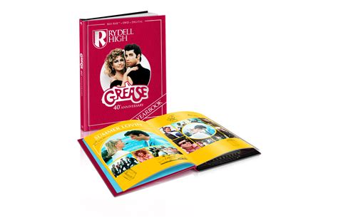 Grease 40th Anniversary Blu Ray With Yearbook Cover Beauty Shot