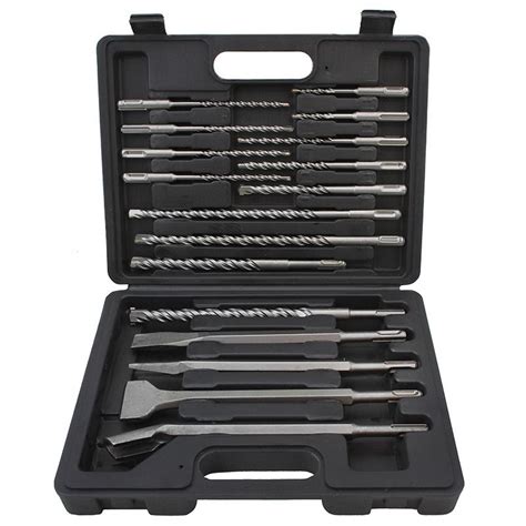 17 Pc Drill Bits And Chisel Sds Plus Rotary Hammer Bits Set Fit Bosch