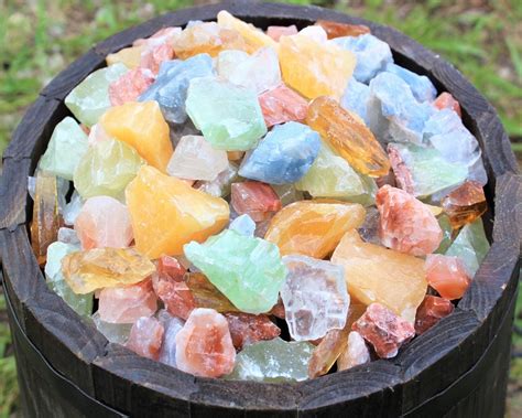 Rough Natural Mixed Calcite Premium Grade Stones In Beautiful Etsy