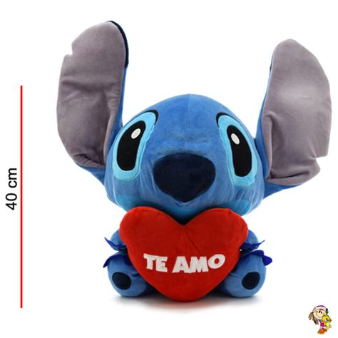 Stitch de peluche original 40 cm con corazón Olis Place Peluches