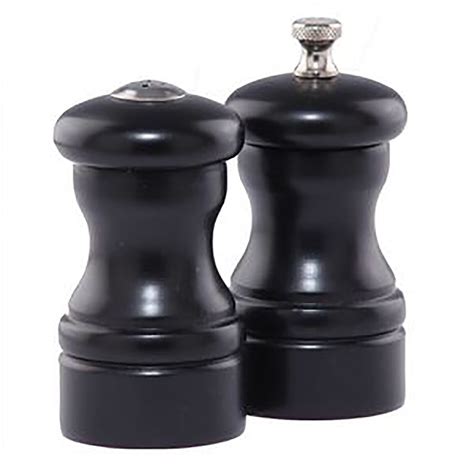 Chef Specialties Company 04500 4 Capstan 4 Ebony Salt Pepper Mill Set Wasserstrom